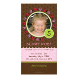 BIRTHDAY INVITE PHOTOCARD :: ladybird circle 2P Photo Cards