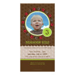 BIRTHDAY INVITE PHOTOCARD :: ladybird circle 3P Picture Card