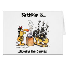 Birthday is.. Blowing The Candles Greeting Cards
