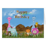Birthday Jungle Animals Greeting Cards