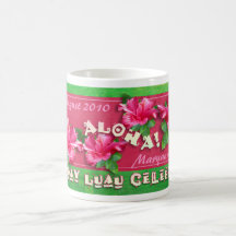 Birthday Luau Mug Pink Hibiscus