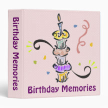 Birthday Memories Scrapbook 3 Ring Binder