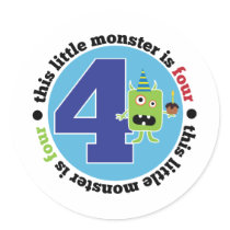 Birthday Monster 4 stickers