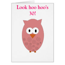 Birthday Owl (Female) Cards