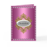 Birthday Party Announcement Card Pink