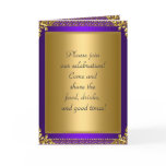 Birthday Party Announcement Purple cards