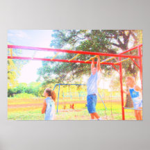 BIRTHDAY PARTY AT THE PARK #6 MONKEY BARS POSTER