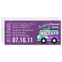 Birthday  Party Bus Pass
