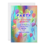 Birthday Party Celebration Balloons invitations