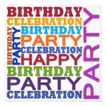 birthday party celebration invite