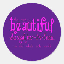 Birthday Party Christmas Beautiful Daughter in Law Sticker