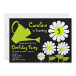 Birthday Party - Daisies & Watering Can Personalized Invitation