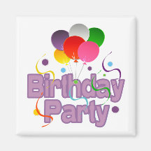 Birthday Party Fridge Magnets