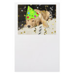 Birthday Party Golden Retriever Custom Stationery