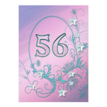 Birthday party invitation 56 years old