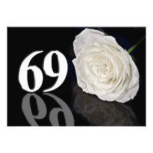 Birthday party invitation 69 years old