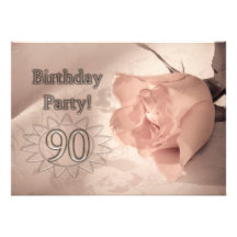 Birthday party invitation 90 years old