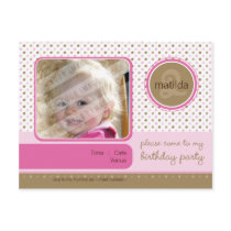 BIRTHDAY PARTY INVITATION :: fizz - girl Post Cards