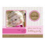 BIRTHDAY PARTY INVITATION :: fizz - girl Post Cards