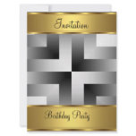 Birthday Party Invitation Gold Birthday Party