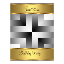 Birthday Party Invitation Gold Birthday Party