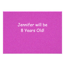 Birthday Party Invitation, Two-Sided, Hot Pink