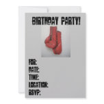 Birthday Party Invitations Boxing Gloves