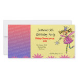Birthday party invitations (flower fairy) customized photo card