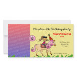Birthday party invitations (pink pony) photo cards