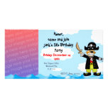 Birthday party invitations (pirate) custom photo card