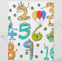 Birthday Party Numbers Custom Flyer