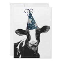 Birthday Party or Baby Shower Party Cow! Personalized Invite