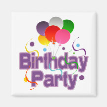Birthday Party Refrigerator Magnet