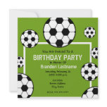 Birthday Party - Soccer Field & Soccer Balls invitations