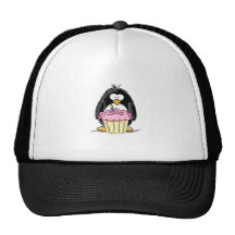 Birthday Penguin with Cupcake Hats
