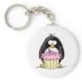 Birthday Penguin with Cupcake Keychains