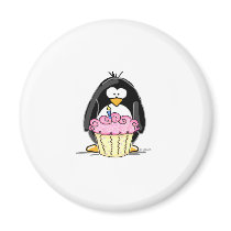 Birthday Penguin with Cupcake Fridge Magnets