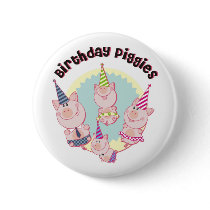 Birthday_Piggies Pinback Button