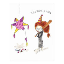 Birthday Pinata Postcard