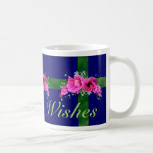 Birthday Pink Flowers Mug
