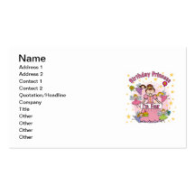 Birthday Princess I'm Four T-shirts and Gifts Business Card Templates