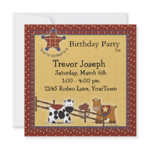 Birthday, Shower or Party Western Party Invitation