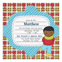 Birthday Skating (Boy) Invite