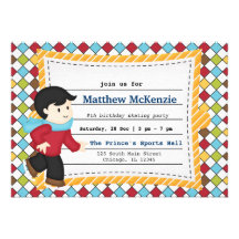 Birthday Skating (Boy) Personalized Announcements