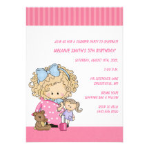 Birthday & Slumber Party Invitations