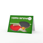 Birthday sport Ping Pong Table Tennis Card