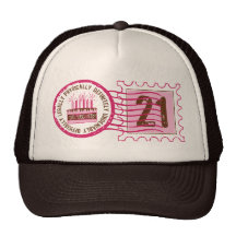 Birthday Stamp 21  Hat