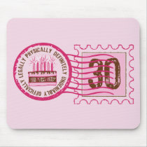Birthday Stamp 30 Mousepad
