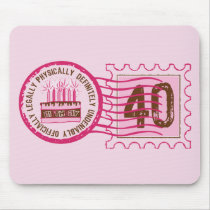 Birthday Stamp 40 Mousepad