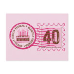 Birthday Stamp 40 Postcard